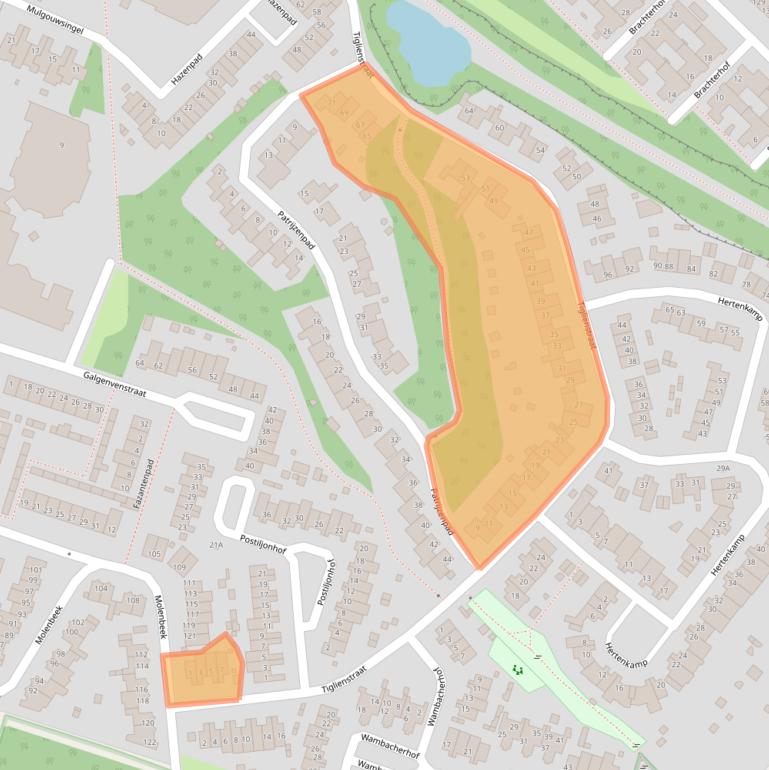 Kaart van postcodegebied 5932GJ.