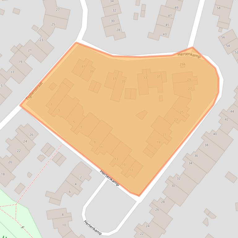 Kaart van postcodegebied 5932GM.