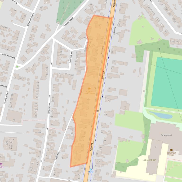 Kaart van postcodegebied 5941AG.