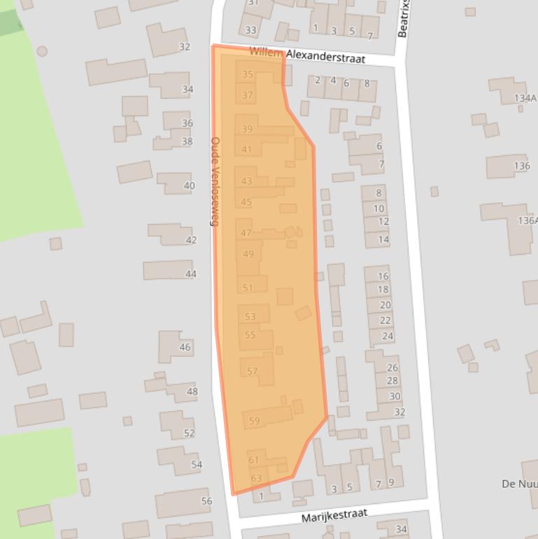 Kaart van postcodegebied 5941HB.