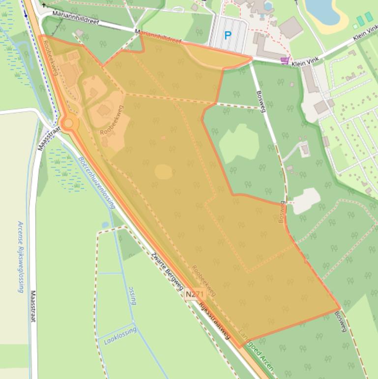 Kaart van postcodegebied 5944EZ.