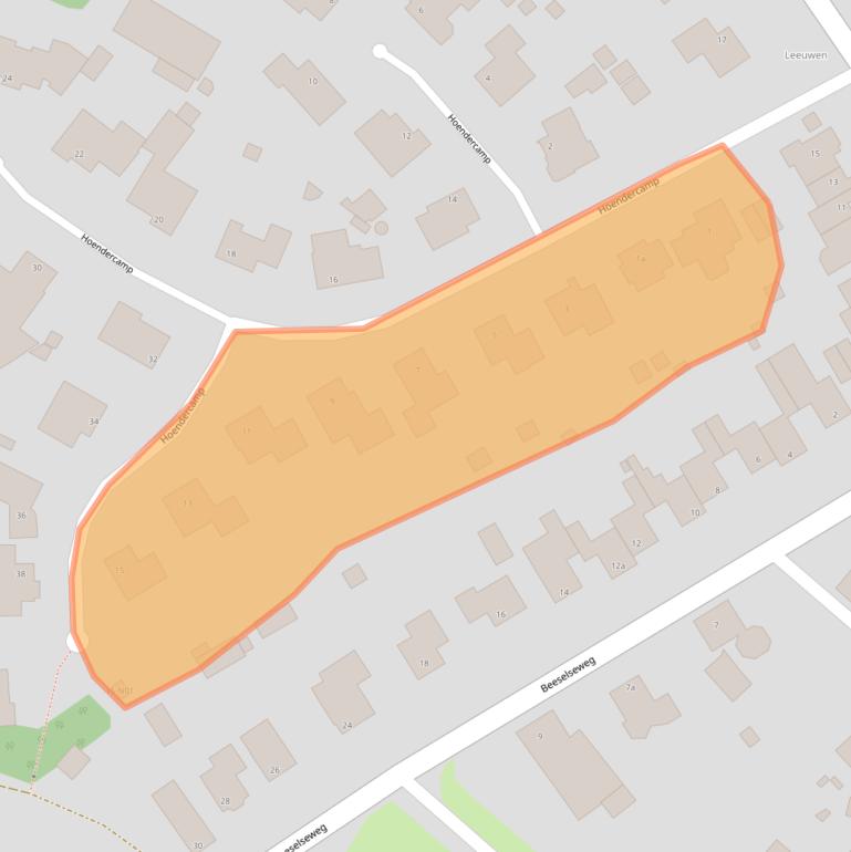 Kaart van postcodegebied 5953DD.