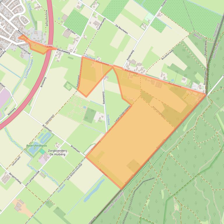 Kaart van postcodegebied 5953HP.