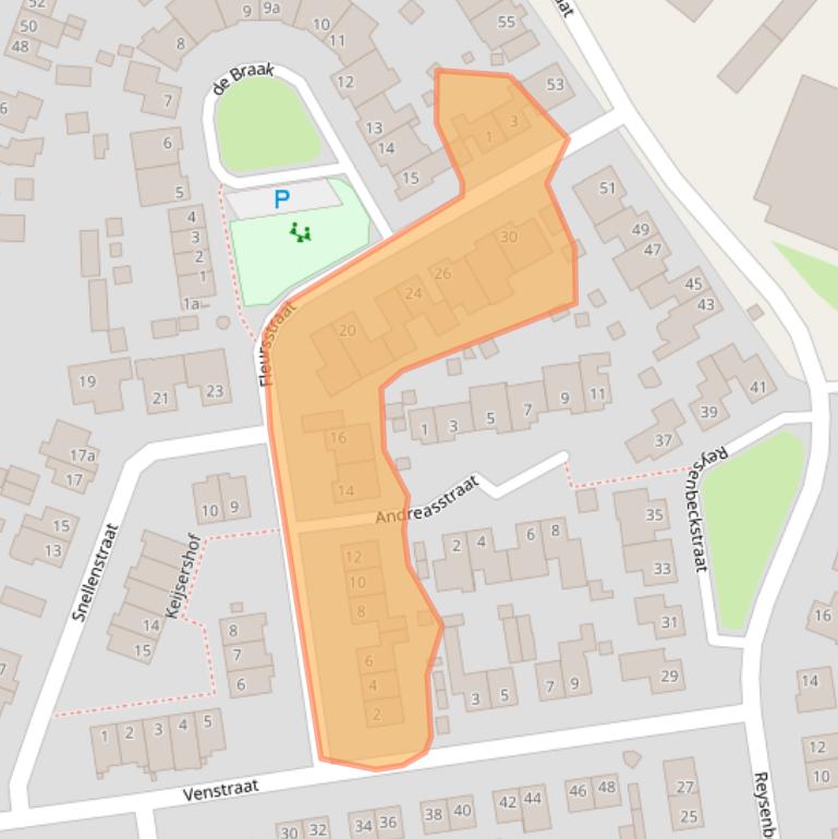 Kaart van postcodegebied 5963AV.