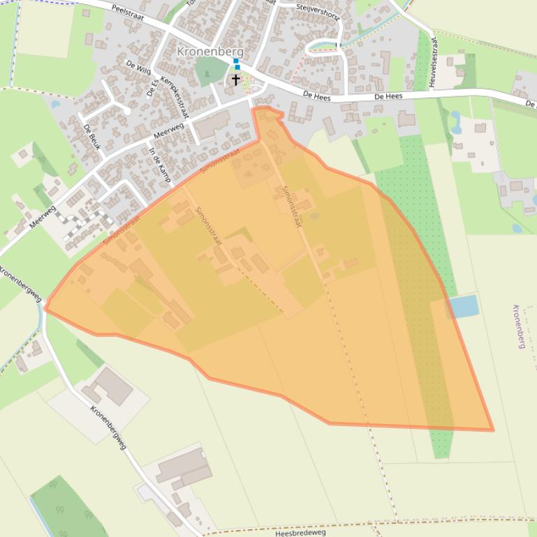 Kaart van postcodegebied 5976NW.
