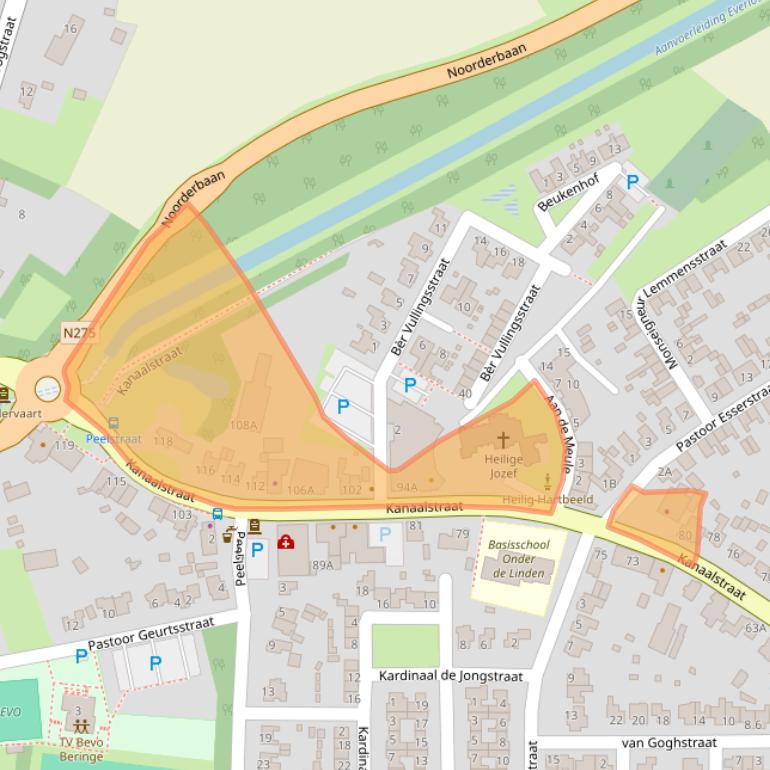 Kaart van postcodegebied 5986AH.