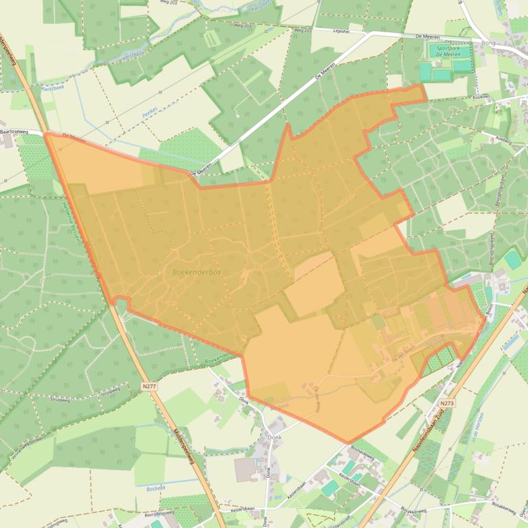 Kaart van postcodegebied 5991NE.