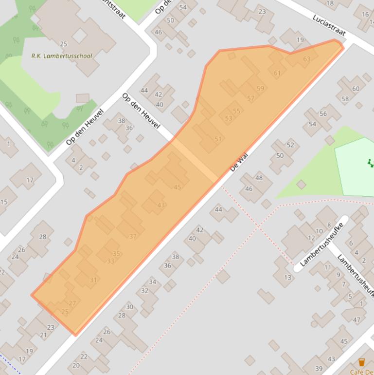 Kaart van postcodegebied 6015AV.