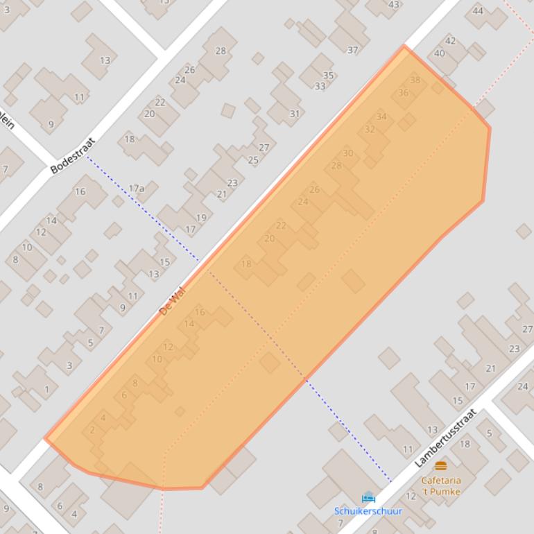 Kaart van postcodegebied 6015AW.