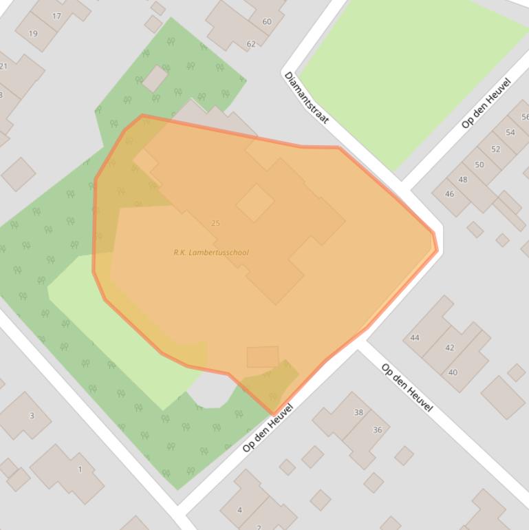 Kaart van postcodegebied 6015BK.