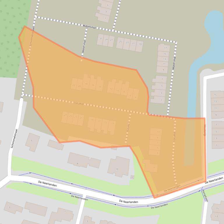 Kaart van postcodegebied 6026GA.