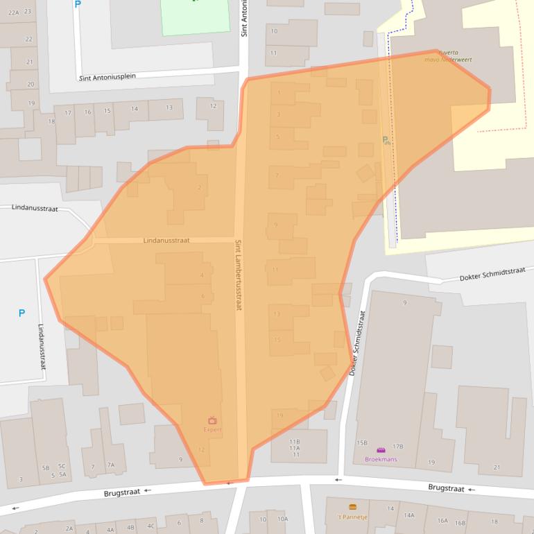 Kaart van postcodegebied 6031EC.