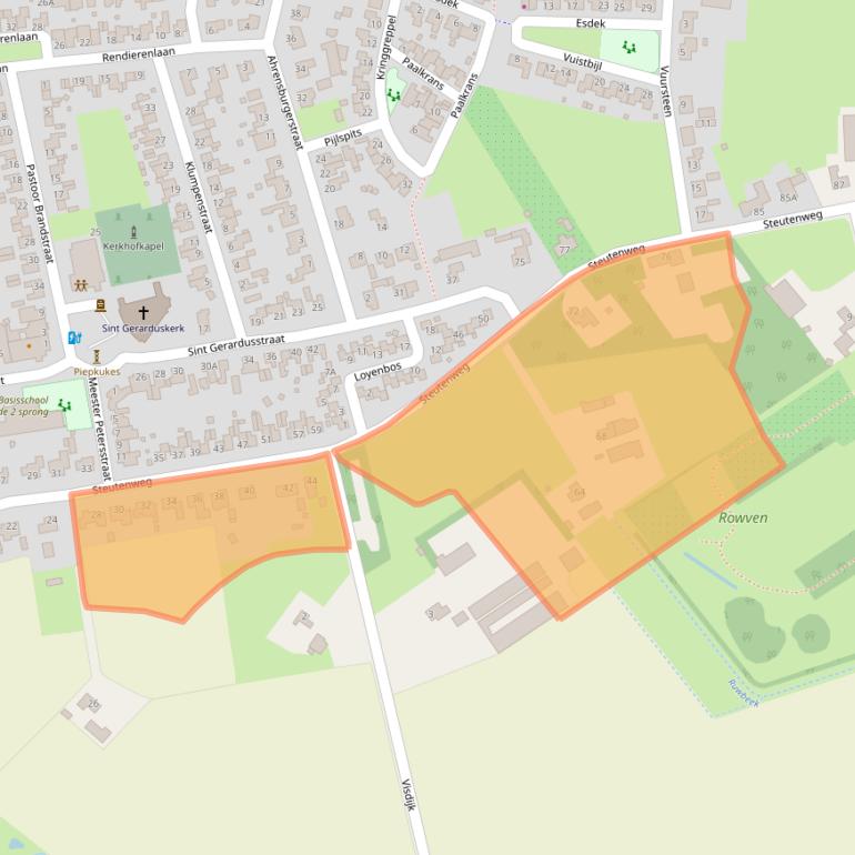 Kaart van postcodegebied 6034SG.