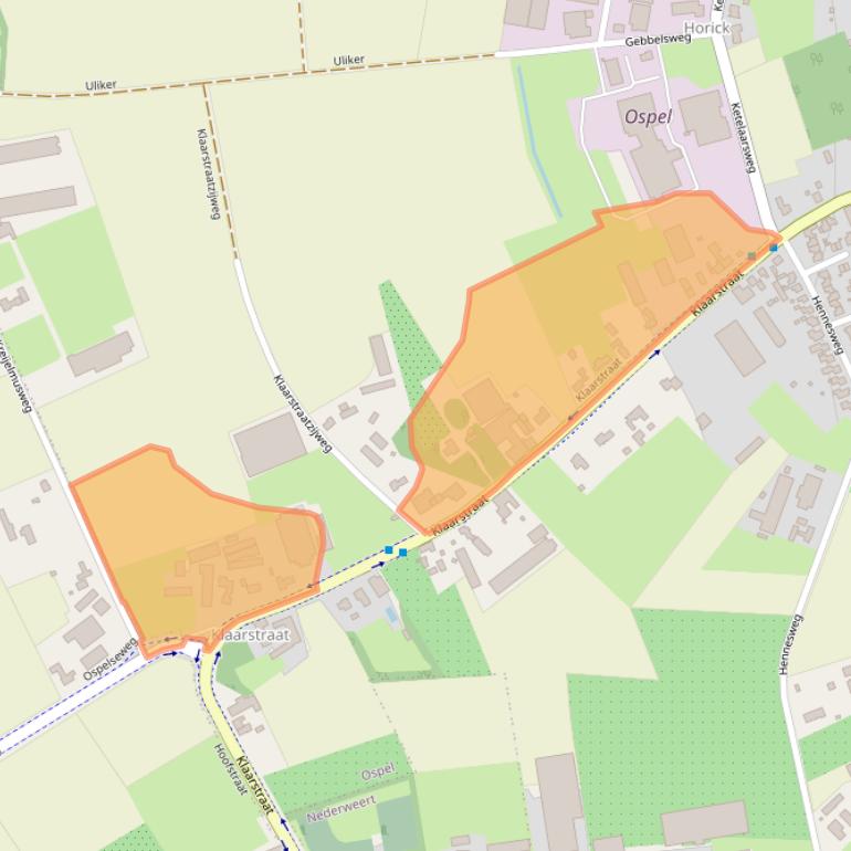 Kaart van postcodegebied 6035AB.