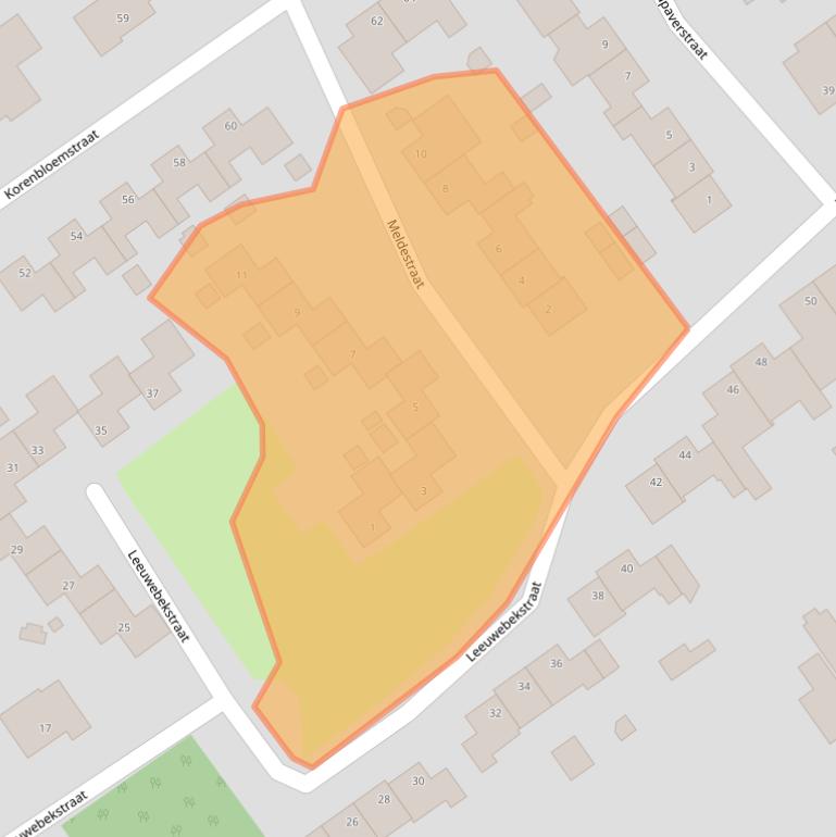 Kaart van postcodegebied 6035CG.