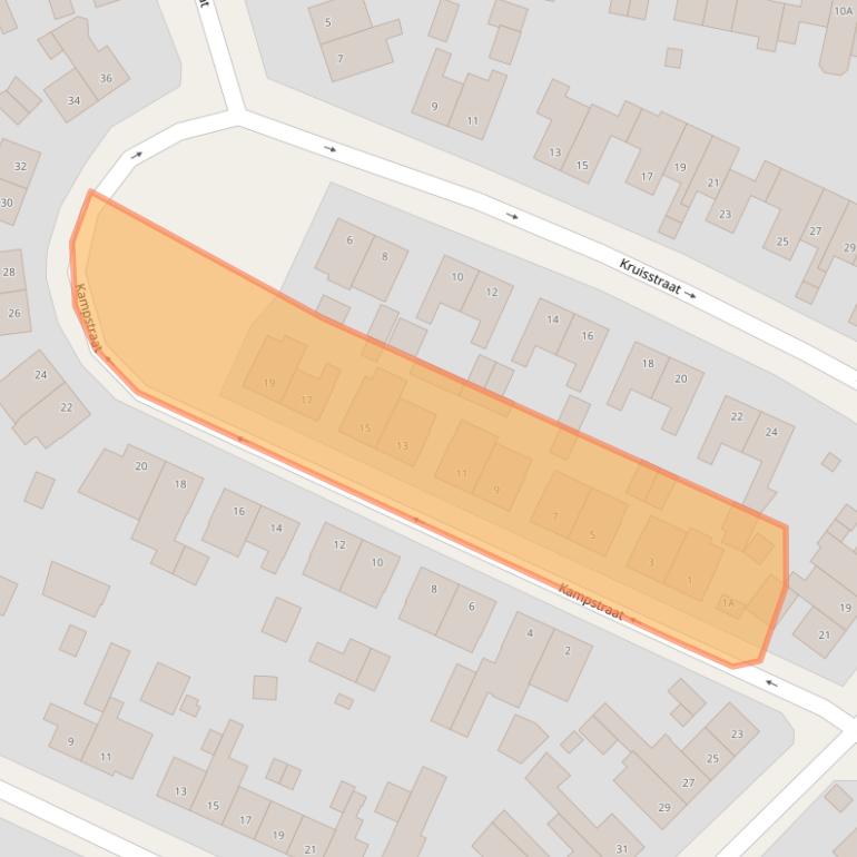 Kaart van postcodegebied 6041BA.