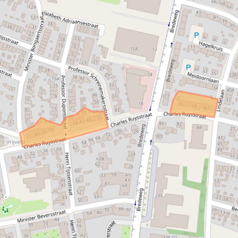 Kaart van postcodegebied 6042CC.