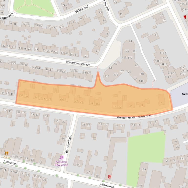 Kaart van postcodegebied 6042ET.