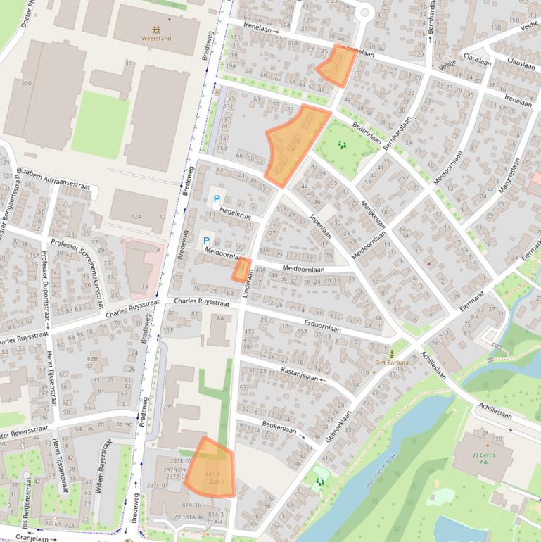 Kaart van postcodegebied 6042GL.