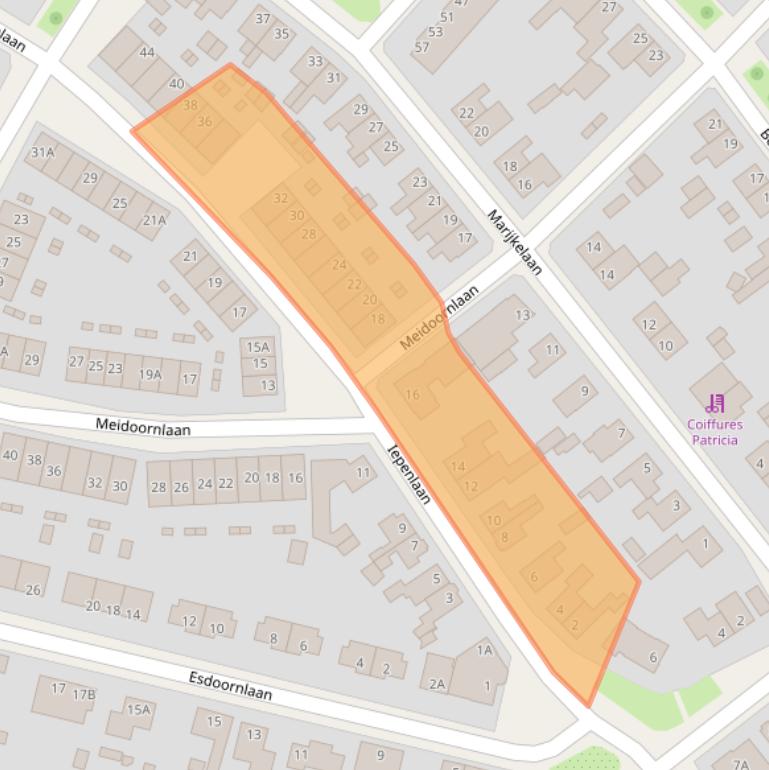 Kaart van postcodegebied 6042HG.