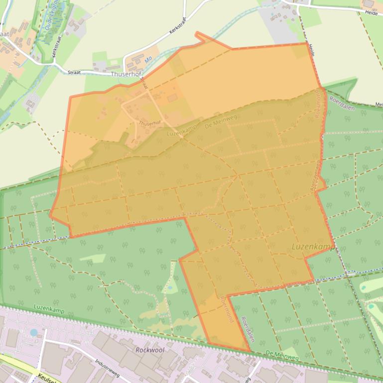 Kaart van postcodegebied 6042KW.
