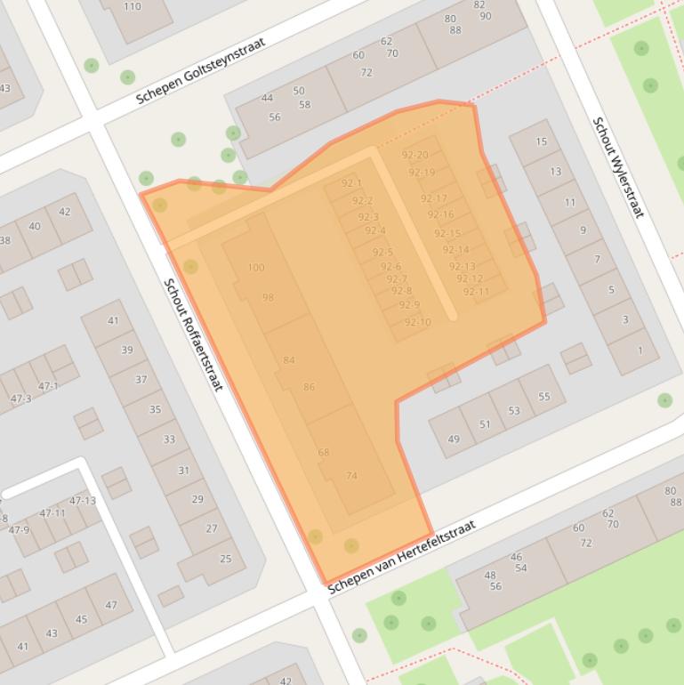 Kaart van postcodegebied 6042VW.