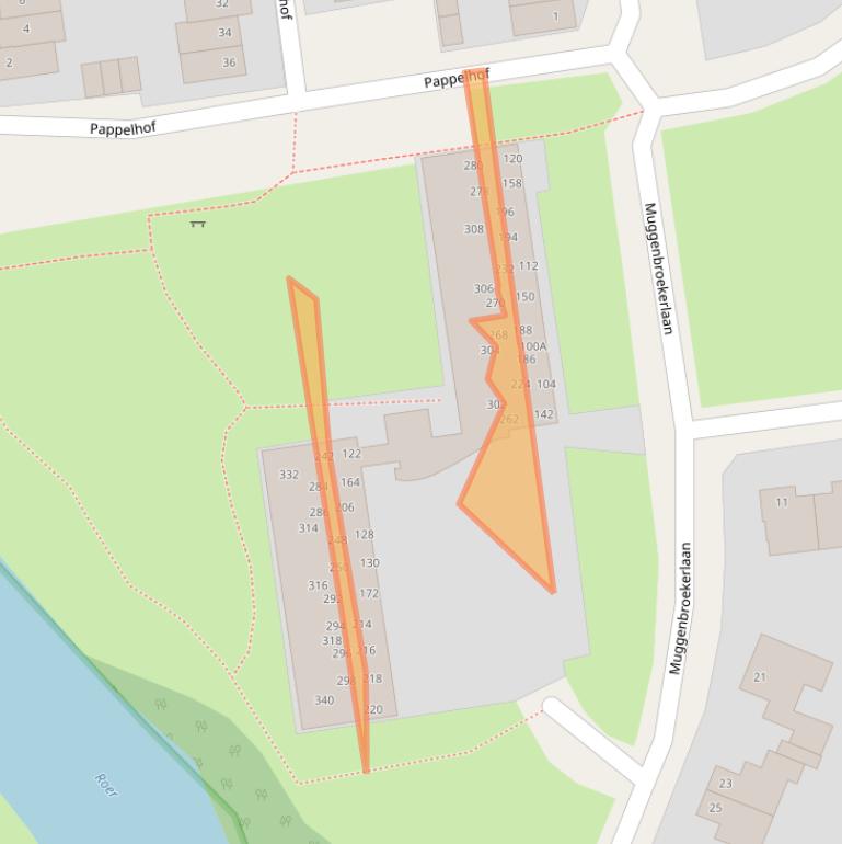 Kaart van postcodegebied 6045BG.