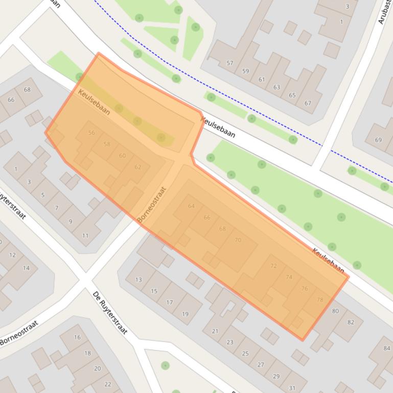 Kaart van postcodegebied 6045GK.