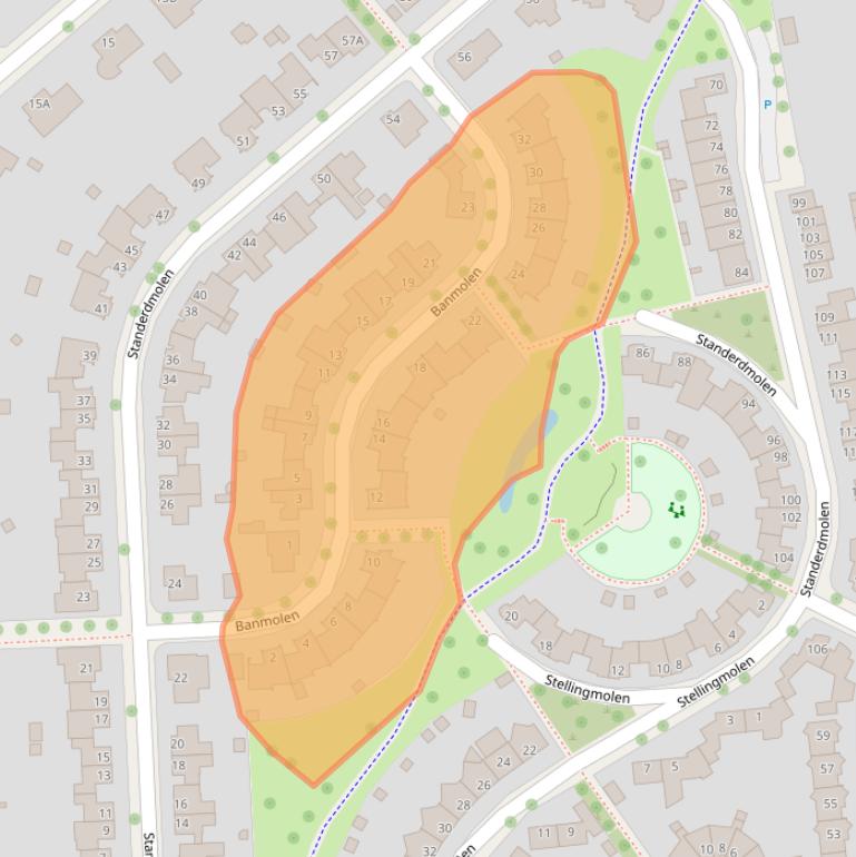 Kaart van postcodegebied 6049GJ.