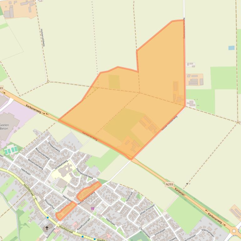 Kaart van postcodegebied 6061EG.