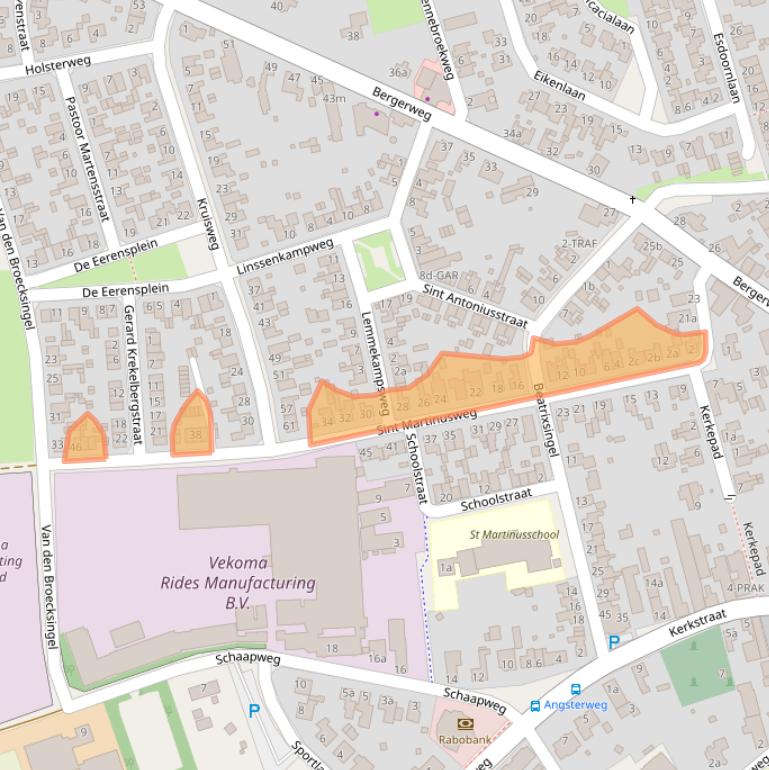 Kaart van postcodegebied 6063BV.