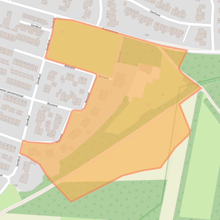 Kaart van postcodegebied 6071GS.