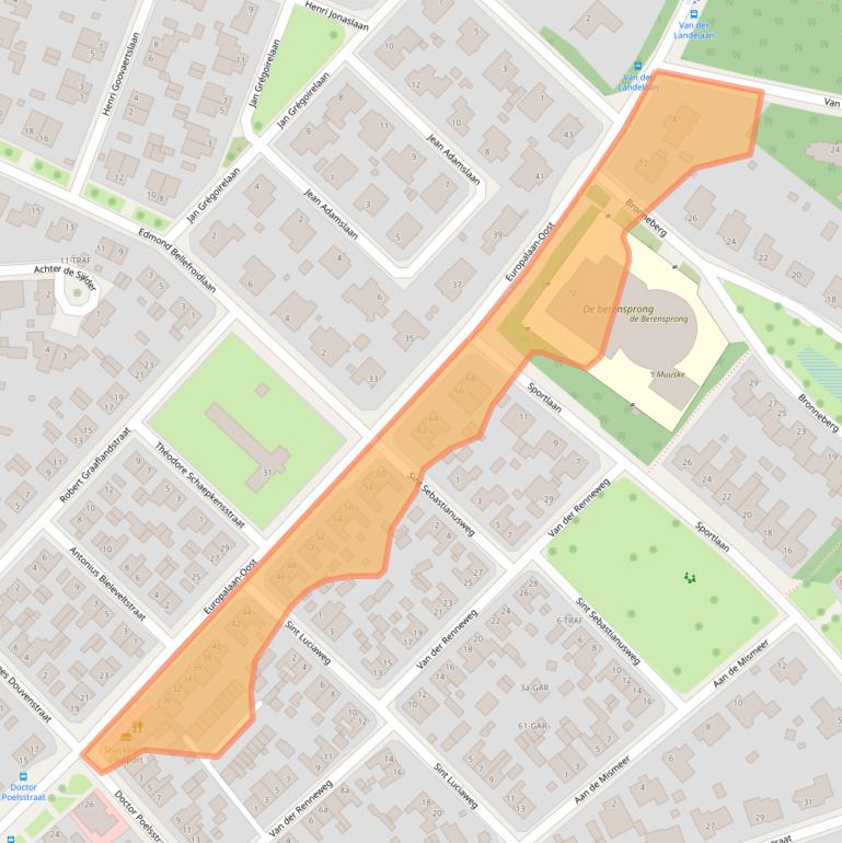 Kaart van postcodegebied 6075ED.