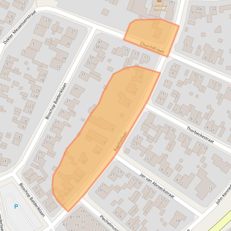 Kaart van postcodegebied 6077BL.