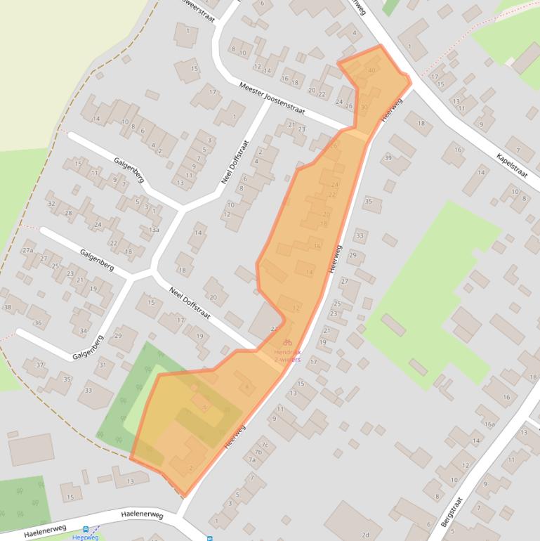 Kaart van postcodegebied 6082AC.
