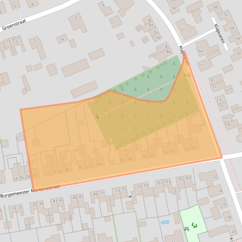 Kaart van postcodegebied 6088CL.