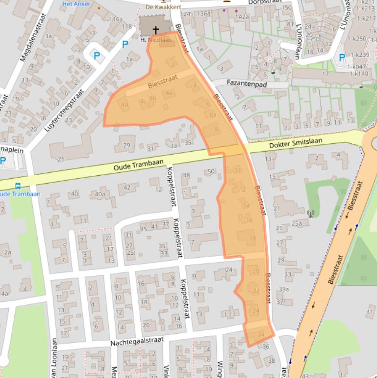 Kaart van postcodegebied 6093AD.