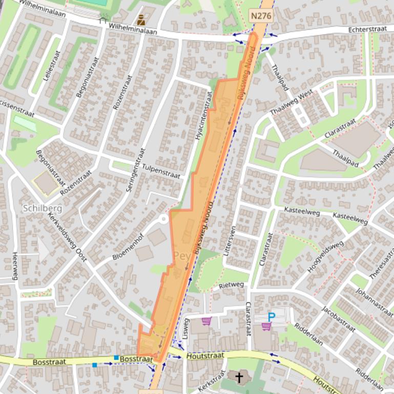 Kaart van postcodegebied 6102BM.