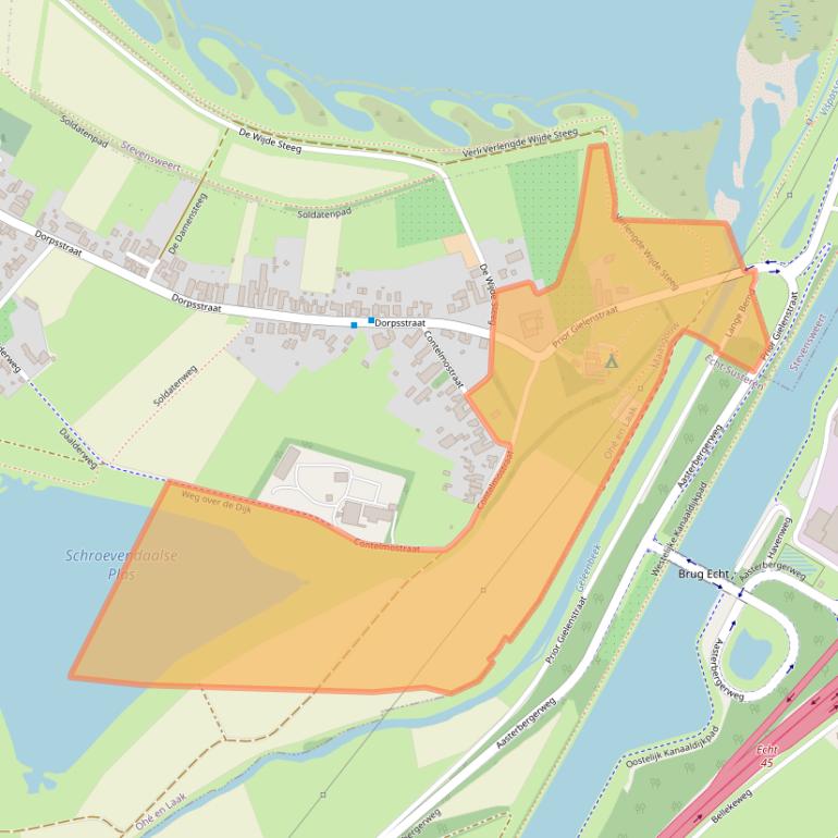 Kaart van postcodegebied 6109AB.