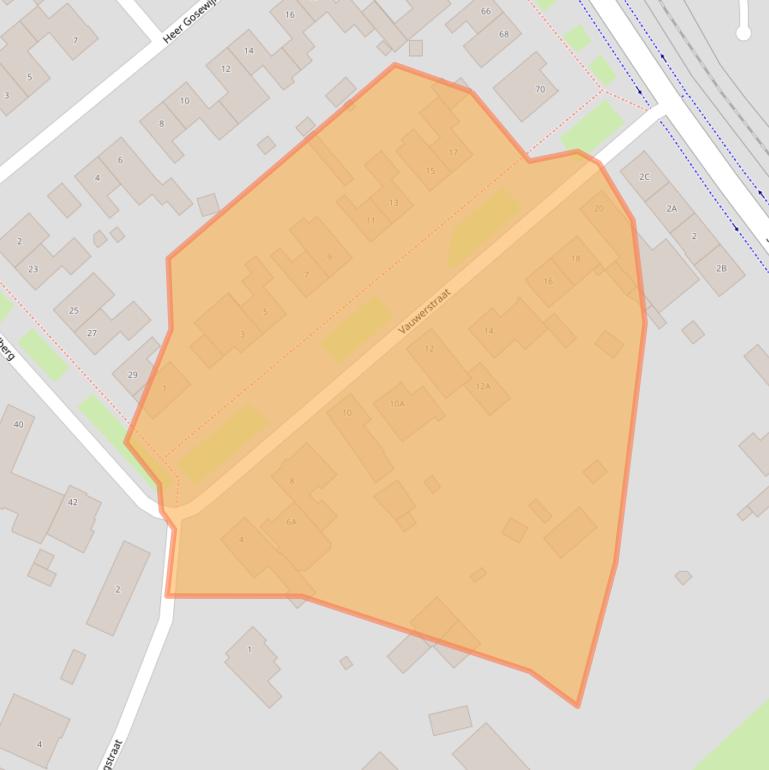 Kaart van postcodegebied 6121XS.