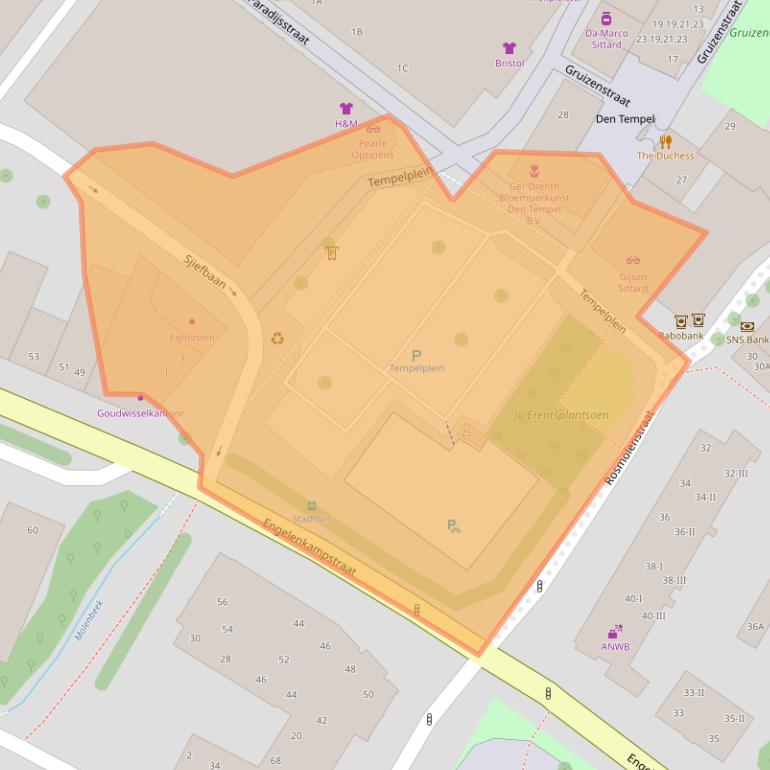 Kaart van postcodegebied 6131JC.