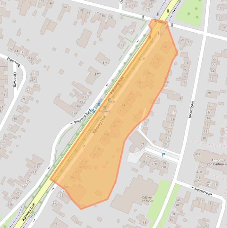 Kaart van postcodegebied 6134AE.