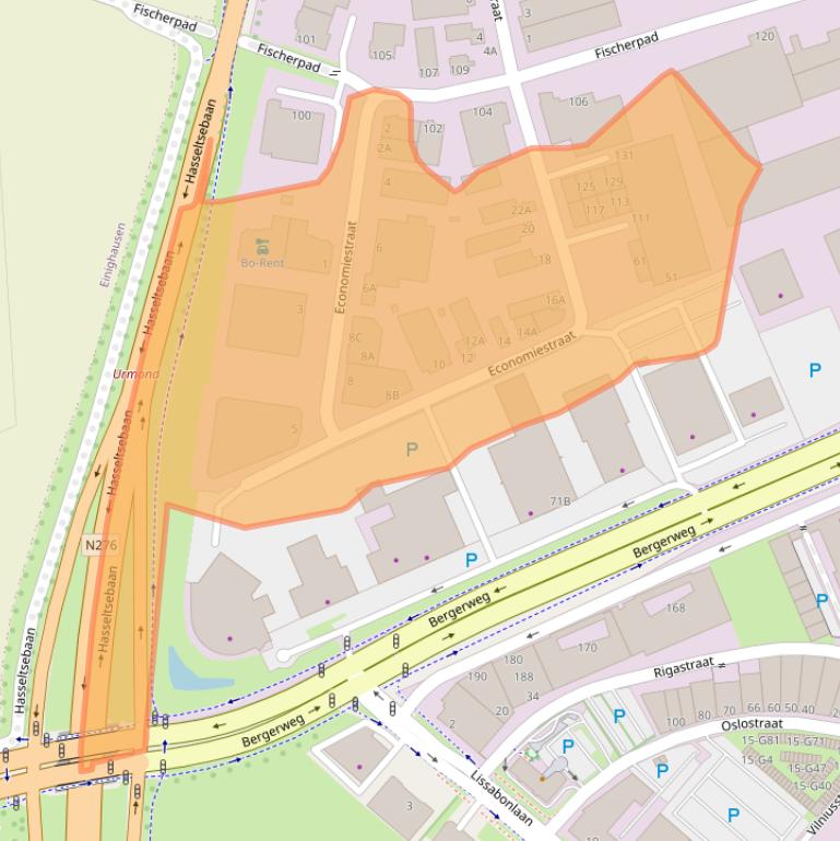 Kaart van postcodegebied 6135KV.