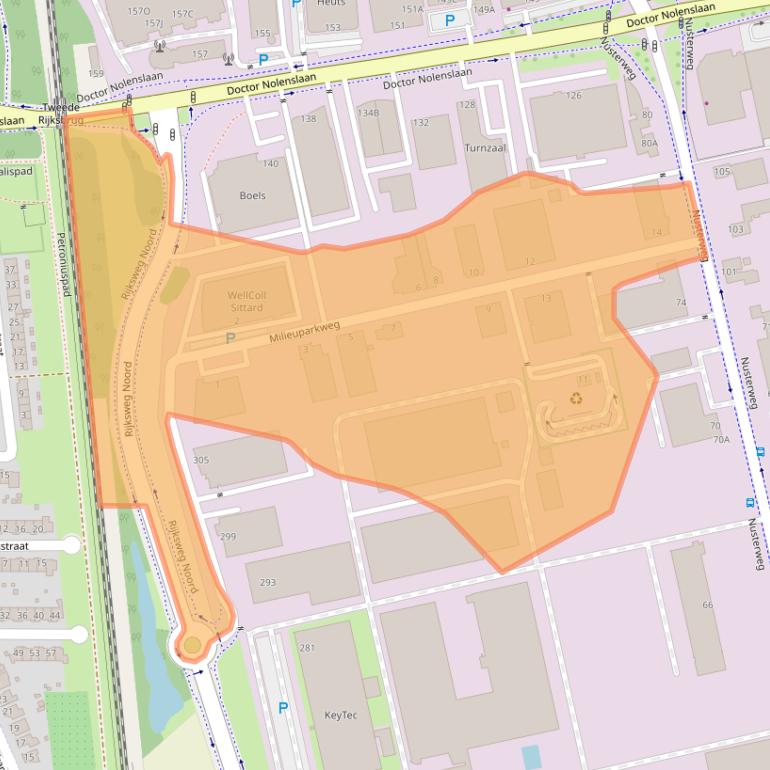 Kaart van postcodegebied 6136KP.