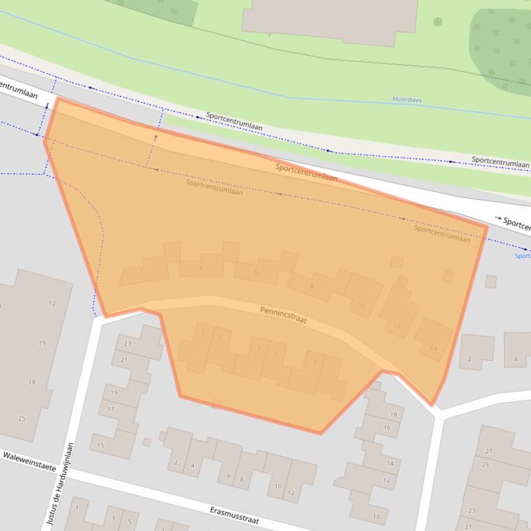 Kaart van postcodegebied 6136TC.