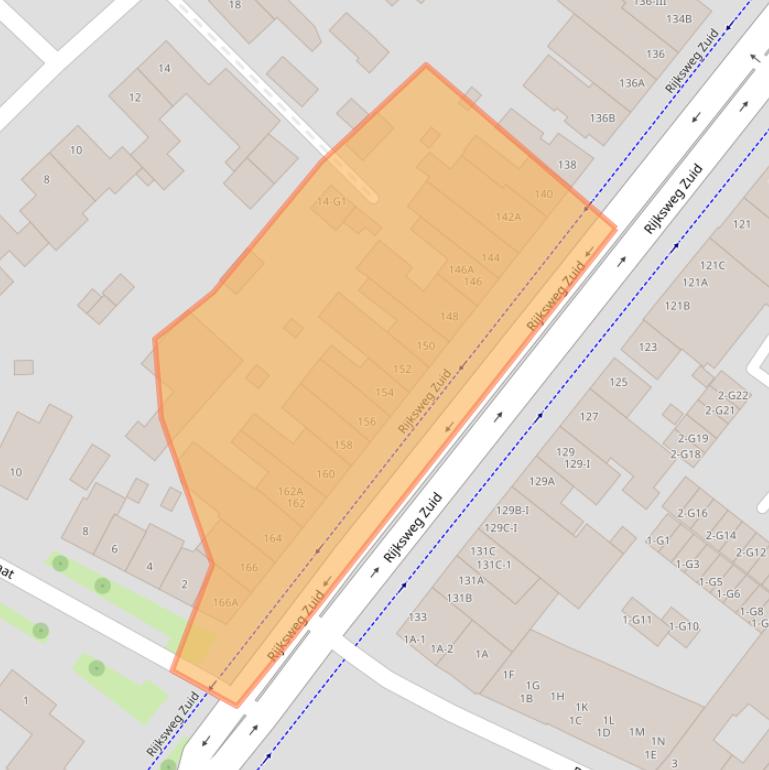 Kaart van postcodegebied 6161BT.