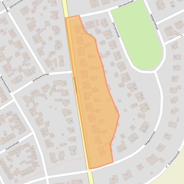 Kaart van postcodegebied 6164HG.