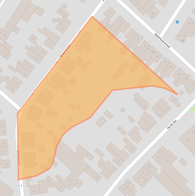 Kaart van postcodegebied 6165CE.