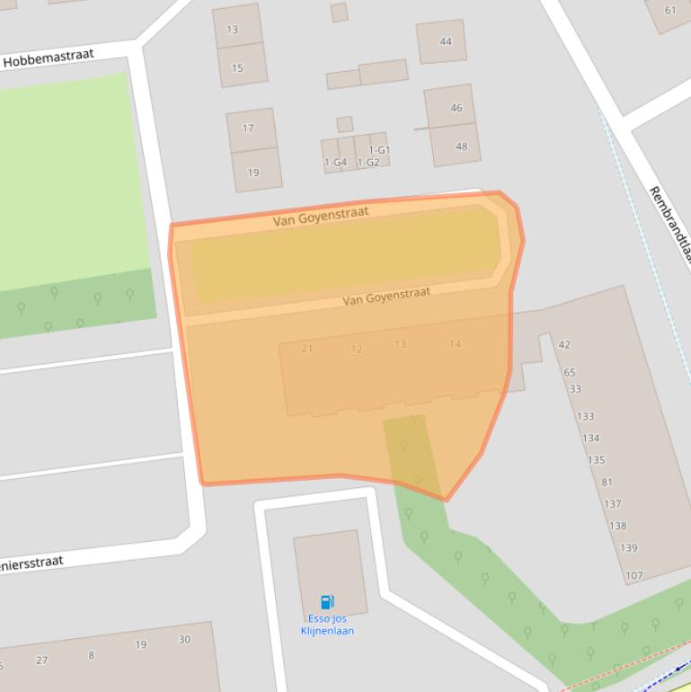 Kaart van postcodegebied 6165VS.