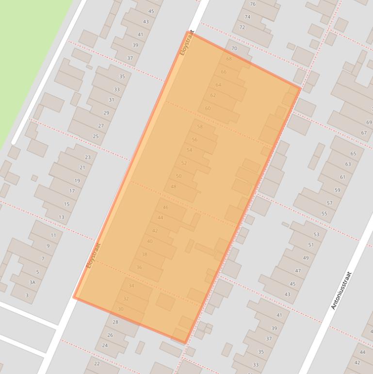 Kaart van postcodegebied 6166XR.